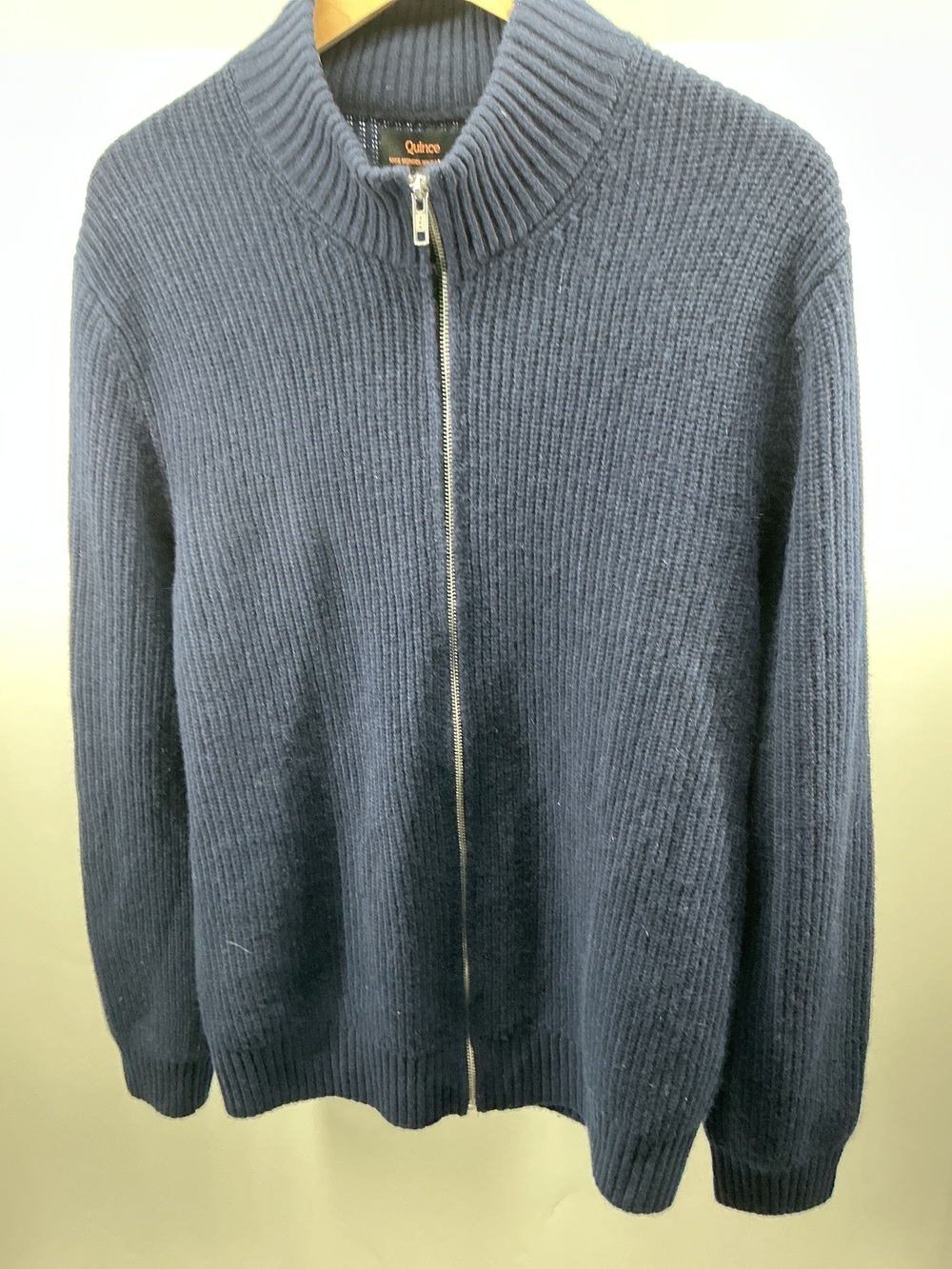 Mongolian Cashmere Fisherman Full Zip Sweater